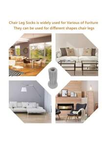 4 cái/bộ Tắt tiếng Felt Đáy Bàn Cái ghế Chân bìa , Tấm che chân bàn , Nắp chân ghế - màu nâu - Xem 5