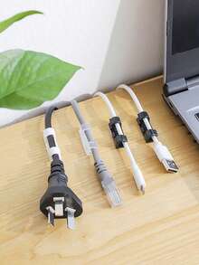 20pcs Black Cable Organizer Clips For Fixing Telephone And Network Cables - Black - View 5