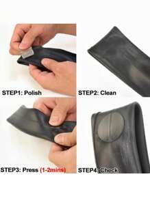 6 cái + 1 Miếng Xe đạp Sửa chữa lốp xe Patch Không có Keo dính , Có thể mang đi Công cụ Đối với Đạp xe - màu đen - Xem 5
