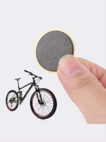 6 cái + 1 Miếng Xe đạp Sửa chữa lốp xe Patch Không có Keo dính , Có thể mang đi Công cụ Đối với Đạp xe - màu đen - Xem 1