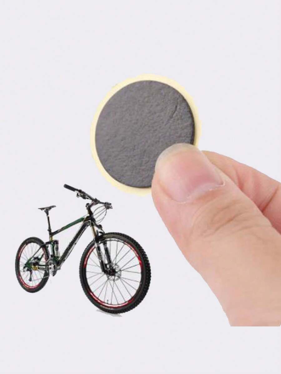 6 cái + 1 Miếng Xe đạp Sửa chữa lốp xe Patch Không có Keo dính , Có thể mang đi Công cụ Đối với Đạp xe - màu đen - Xem 1
