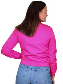 Chamarra Chaqueta Cazadora Dama Peluche Interno - Rosa Fucsia - Ver 3