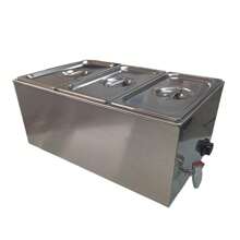 Shorbull 3 Compartment Electric Bain-Marie - Grey - View 1