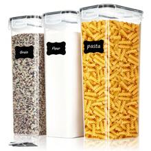 THELIFE 3/6 Pezzi Grandi Contenitori Per Alimenti Con Coperchio, Capacità Ermetica Da 2,4 L/81oz Per Farina, Zucchero, Forniture Per La Cottura E Conservazione Di Cibo Secco, Barattoli In Plastica Privi Di Bpa Per L'organizzazione Della Dispensa Della Cucina, Accessori Per La Cucina