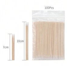 500pcs Disposable Ultra Small Swabs, For Eyelash Extension Glue Removal And Precision Detailing - 10CM - View 6