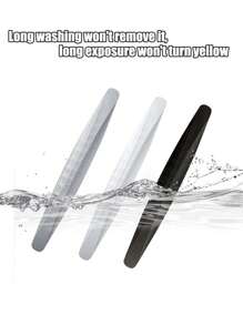 Car 3d Anti-Collision Strip Carbon Fiber Texture Pvc Rubber Bumper Guard Sticker, Universal Front & Rear Bumper Protector - Grey - View 2