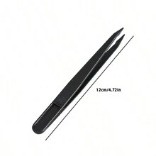 4pcs Plastic Head Bent-tip Tweezers, Suitable For Diamond Painting DIY Tools - Black - View 3