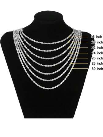1 Pièce Collier Torsadé En Acier Inoxydable Pour Homme De Style Station Balnéaire