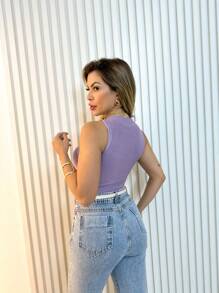 Women Knit Tops - 淡紫色 - 查看 4