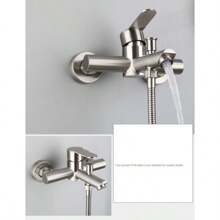 Bathroom Shower Faucet Set with Tub Spout Pressure Balanced Bathtub Shower Faucet Set Shower Head Wall Mounted Rainfall Shower System - Silver - View 6
