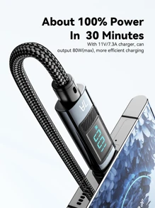 ESSAGER Essager USB Type C-kabel compatibel met iPhone 15pro Honor Super Charge 66W/100W snel opladen USB C-oplader Datakabel Draadsnoer