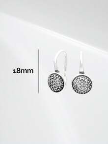 1 Pair Earrings With Fancy Diamonds Crystal Stone For Lady Girl Woman Casual Seasonal Fashion Elegant Earrings Hoop Earrings Buckle - Silver - View 3