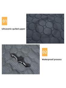 1PC Washable Pee Pads For Dogs Reusable Puppy Potty Training Pads Non-Slip Whelping Pads Waterproof Fast Absorption Housebreaking Pads Food Bowl Mats Black - Black - View 3