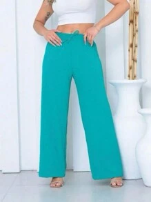 Women Pants - 青碧色 - 查看 1