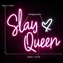 Slay Queen Led Neon Light Sign Cool Personalized Handmade Neon Light For Party, Bedroom, Club, Shop Decoration Neon Usb Powered Light - Multicolor - View 4