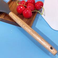 1入組矽膠和木柄廚房用具套裝包括刮刀,鍋鏟,湯勺和撇渣器 - 刮鏟 - 查看 10