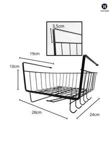 Cajon Organizador Colgante Alacena Rack Cocina Escritorio - Blanco - Ver 2
