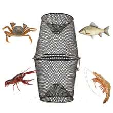 1pc Heavy Duty Steel Wire Trap For Crayfish/crab/fish With Two Sizes Available, Durable - Black - View 1