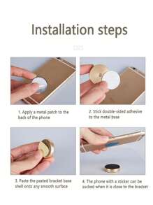 1入組迷你鋁合金磁性手機車載支架