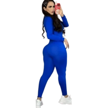 SPORTS PALAZZO WITH SANTONI LYCRA CLOSURE - 寶藍色 - 查看 3