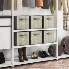 8 Pack Fabric Storage Cubes with Handle, Foldable 12 Inch Large Cube Storage Bins, Storage Baskets for Shelves, Storage Boxes for Organizing Closet Bins - 綠色 - 查看 6