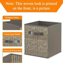 8 Pack Fabric Storage Cubes with Handle, Foldable 12 Inch Large Cube Storage Bins, Storage Baskets for Shelves, Storage Boxes for Organizing Closet Bins - 綠色 - 查看 3