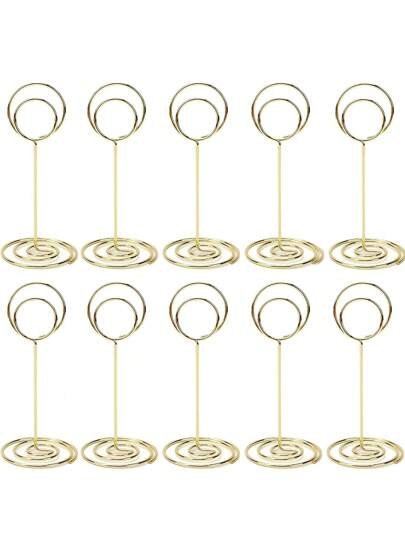 1~30Pcs Gold Table Number Holders Wedding Place Card Holders Table Centerpieces Photo Holder Clips Wire Picture Clips Memo Note Photo Stand,Christmas