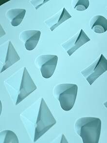 1件隨機顏色的硅膠巧克力模具,不黏糖果巧克力棒模具冰格,可重複使用的糖果蛋白質硅膠巧克力模具 - 灰色 - 查看 5