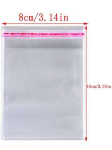 100入組/套休閒自黏式首飾收納袋適合女士適用於珠寶收納盒