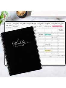 Trees 1pc Spiral Weekly Planner - Multicolor - View 1