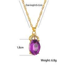 5種顏色新款晶鑲嵌項鍊,時尚女士水滴水晶王冠項鍊,婚禮訂婚項鍊首飾禮物