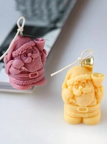 DIY Có hương thơm Khuôn nến , Giáng sinh Đồ trang trí , Ngày lễ Đạo cụ chụp ảnh , 3D Ông già Noen , Chuông Băng dán Khuôn , Nhựa epoxy & Khuôn silicon , Ống nhỏ giọt Khuôn - trắng - Xem 5