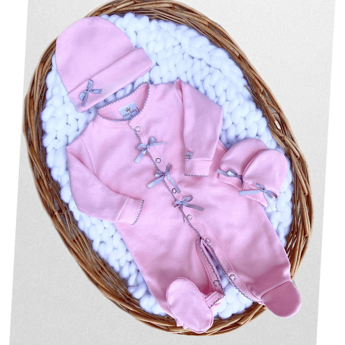 Nika Baby Baby Girls Rompers - Baby Pink - View 1