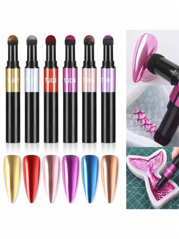 1pc Mirror Glitter Powder Epoxy Resin Pigment Colorant Dye For DIY Resin Silicone Mold Nail Art Chrome Pigment Decor Air Cushion Pen