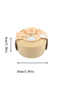 1入組仿真減壓大圓麵包慢回彈擠擠玩具,餃子造型,減壓有趣 - 彩色 - 查看 5