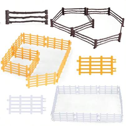10 Stück Zaunbrett Zubehör Spielzeug Set, Scheune, Paddock, Stall oder Bauernhof Tier Pferd Modell Kunststoff Zäune Spielzeug, Bildungsgeschenk für Kinder, Kinderzimmer Dekoration, Weihnachtsgeschenk, bunte Bauklötze, Kinderzimmer, Kinderschlafzimmer, Pferdespielzeug, Pferde Weihnachtsgeschenk, Heuballen, Weihnachtsgeschenk für Kinder, Insektenspielzeug, Bauernhoftiere Spielzeug, Zaunspielzeug