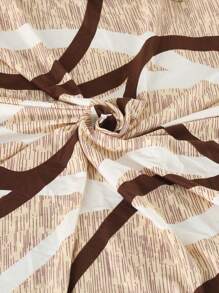 1pc Elastic Sofa Cover With Skirt - Khaki - View 5