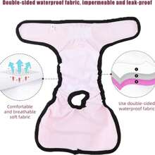 Reusable Dog Nappies,3 Packs Washable Diapers For Dogs Adjustable Dog Diapers Washable Female Dog Diaper Absorbent Doggie Diapers Dog Diapers Pants For Various Types Of Pet Dogs - Multicolor - View 6