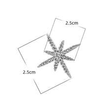 1pc Silver-color Star Shaped Unisex Brooch For Daily Use - Silver - View 2