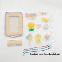 1入組創意DIY邊框,亞克力貼紙,3英寸卡展示支架