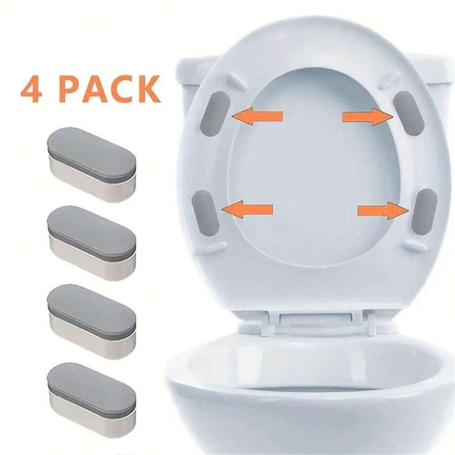 4pcs Toilet Seat Bumpers, SelfAdhesive Toilet Seat Stoppers, Toilet Lid Seat Buffer Spacers