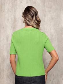 Women Knit Tops - màu xanh lá - Xem 2