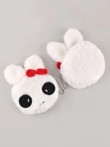 1 件兒童毛絨女孩零錢包收納袋,可愛少女心零錢耳機包