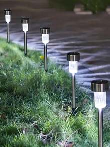 12芯太陽能不鏽鋼草坪燈,防水太陽能花園裝飾燈,不鏽鋼led景觀路徑燈,太陽能驅動,庭院,人行道,後院,車道草坪led景觀照明氛圍裝飾燈 - 彩色 - 查看 4
