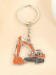 1入組創意卡通挖掘機造型鑰匙扣,男士個性化酷炫挖掘機掛件,包裝飾品,青少年女孩、女大學生、新手和白領人士白象禮品鑰匙扣,車鑰匙扣 - 橘色 - 查看 1