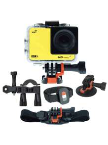 Mini Cámara Deportiva con Carcasa contra Agua / con Ranura para MicroSD - Amarillo - Ver 1