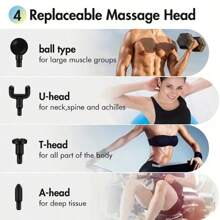 Portable Rechargeable Massager - Black - View 8