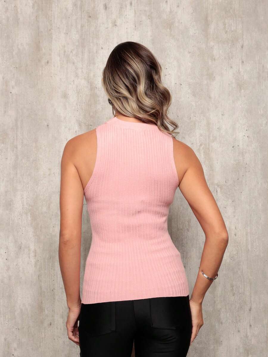 Women Knit Tops - 粉色 - 查看 1