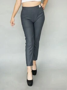 Kit de 12 piezas Pantalones de corte recto tiro alto y diseño de gato en costado - Multicolor - Ver 8