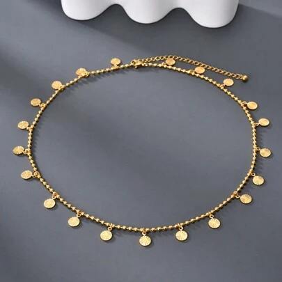 Aboocag 1 Peça Colar De Aço Inoxidável Com Detalhes Brilhantes Da Moda Adequado Para Uso Diário